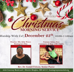 Christmas Morning Service @  Hemingway Memorial AME Church | District Heights | Maryland | United States