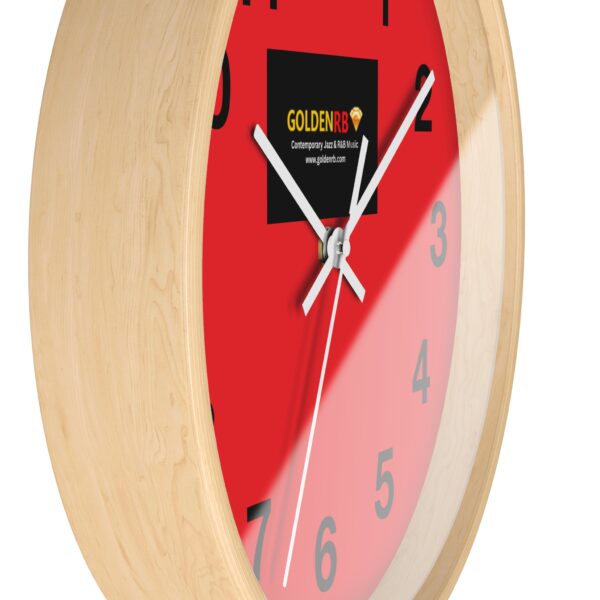 Gold Ruby Wall Clock - Modern Red Design - Image 5