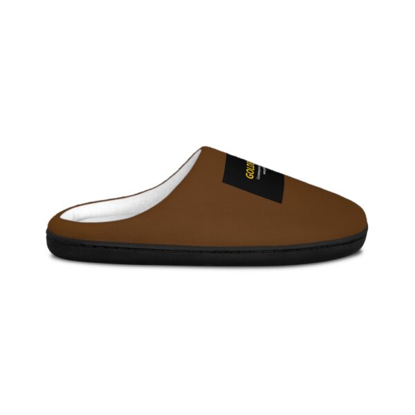 Cozy Men's Indoor Slippers with Golden Logo - Perfect for Relaxation & Home Comfort - Image 2