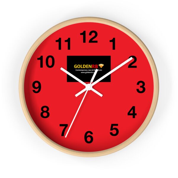 Gold Ruby Wall Clock - Modern Red Design - Image 4