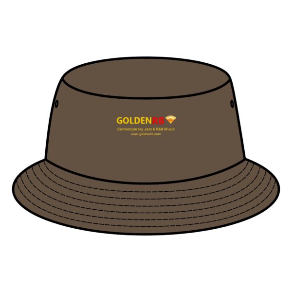 GoldenRB Bucket Hat - Stylish Black & Brown Sun Protection for Music Lovers - Image 5