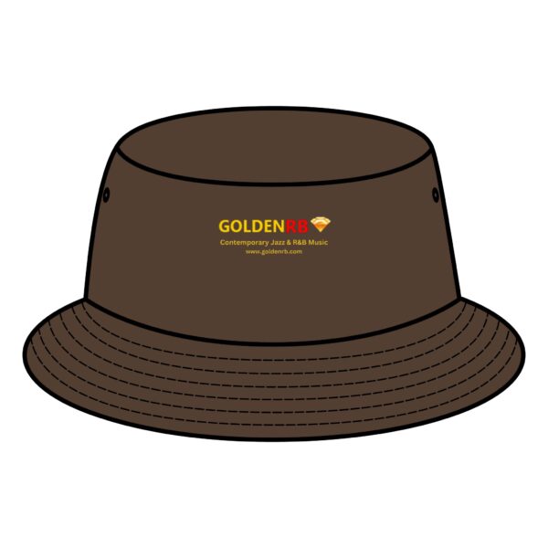 GoldenRB Bucket Hat - Stylish Black & Brown Sun Protection for Music Lovers - Image 6