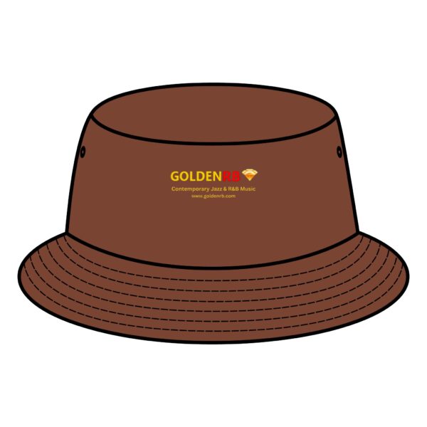 GoldenRB Bucket Hat - Stylish Black & Brown Sun Protection for Music Lovers