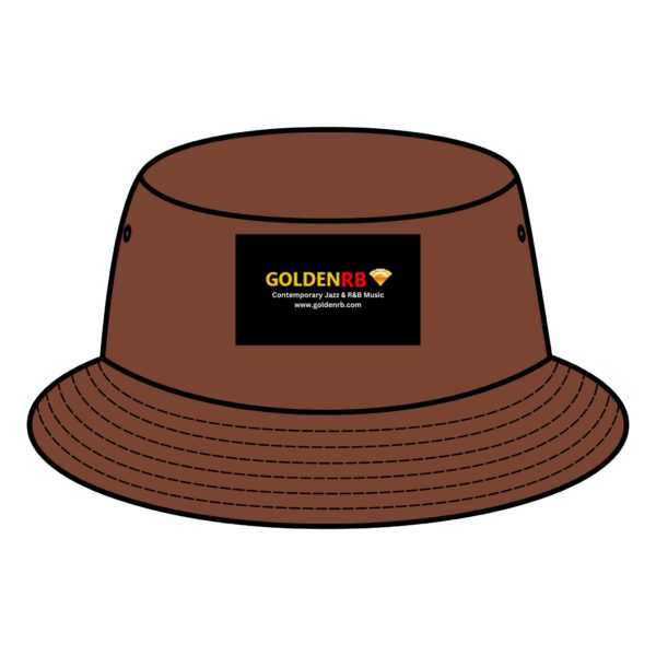 GoldenRB Bucket Hat - Stylish Black & Brown Sun Protection for Music Lovers