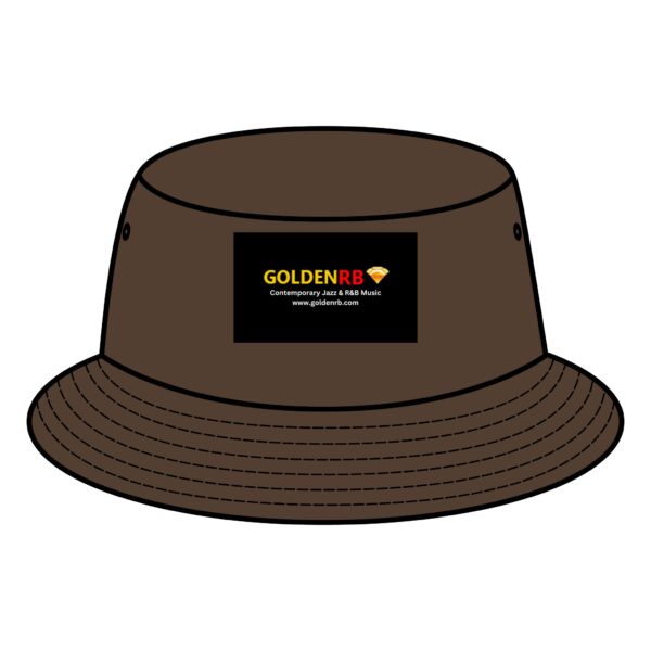 GoldenRB Bucket Hat - Stylish Black & Brown Sun Protection for Music Lovers - Image 6