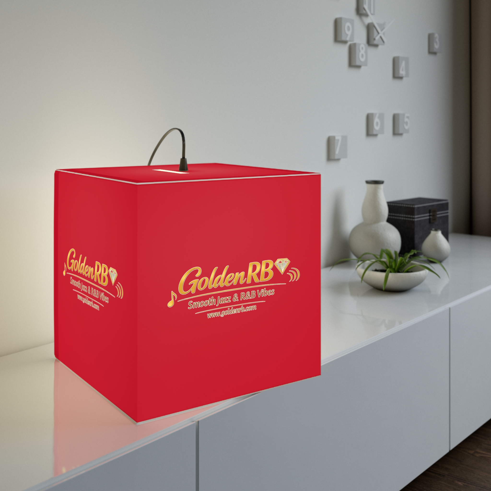 Ambient Light Cube Lamp by GoldenRB: Soft Glow Jazz RnB Music Room Decor Cozy Desk or Floor