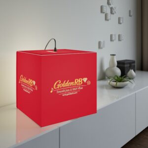 Ambient Light Cube Lamp by GoldenRB: Soft Glow Jazz RnB Music Room Decor Cozy Desk or Floor