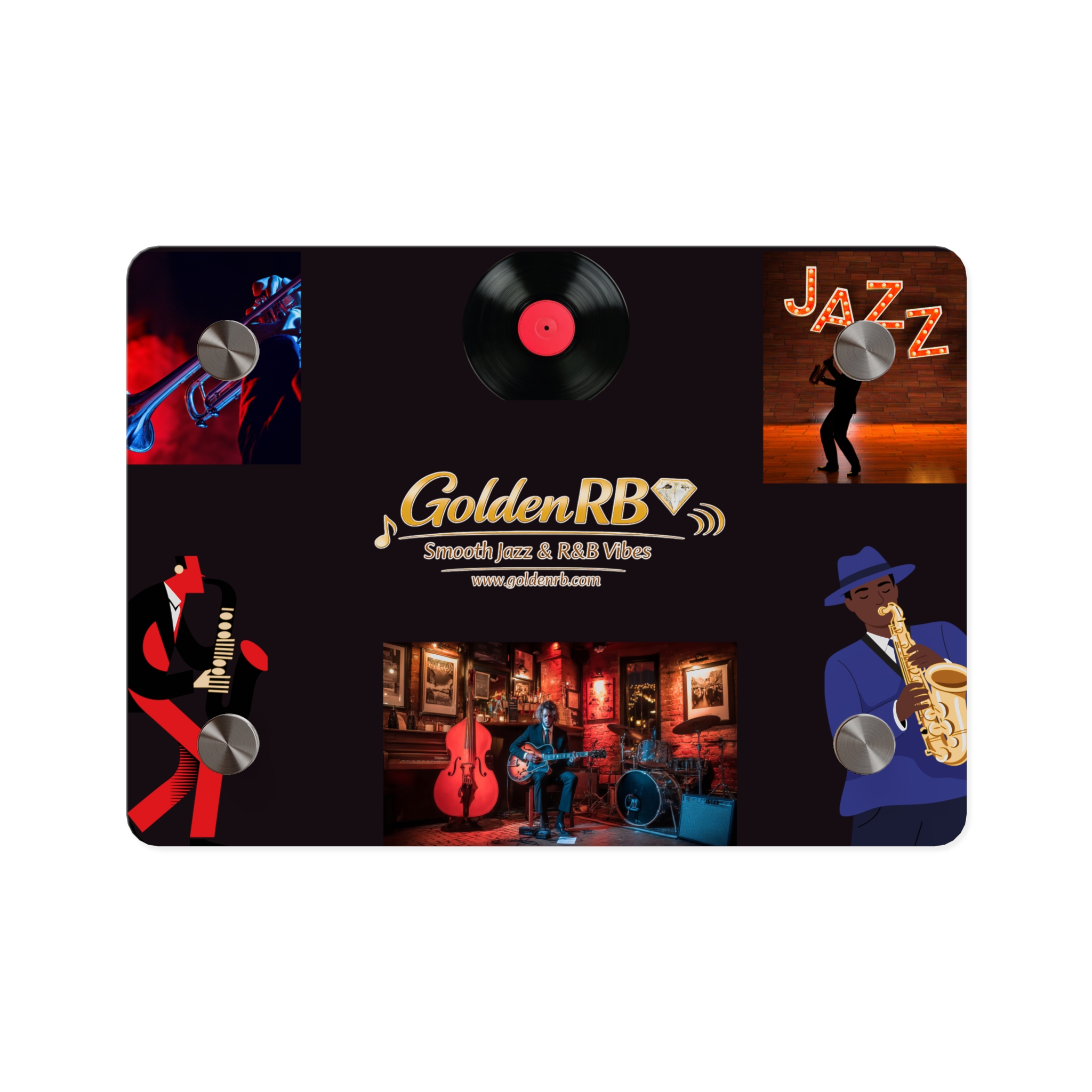 Black Jazz Acrylic Wall Art Panel | Black & Gold Music Wall Decor | Jazz Musician Art | Modern Home Decor | Music Lover Gift