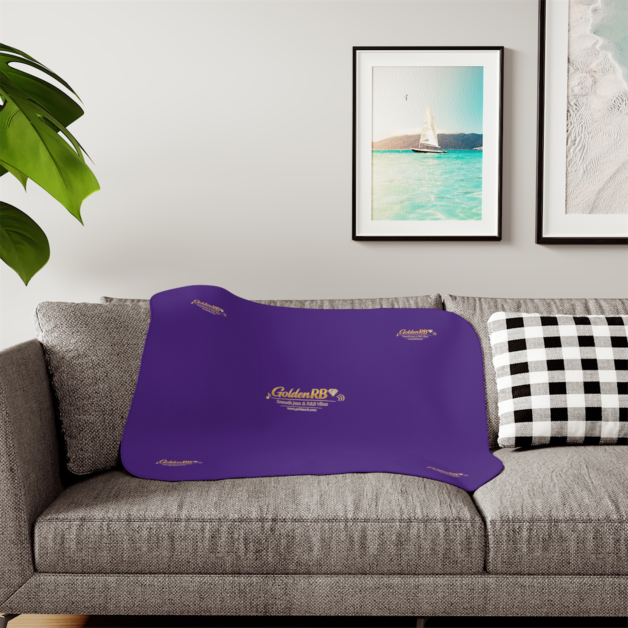 GoldenRB Luxury Sherpa Blanket Ultra Soft Plush Throw Smooth Jazz RnB Cozy Lounge Gift Premium Home Decor - Image 4