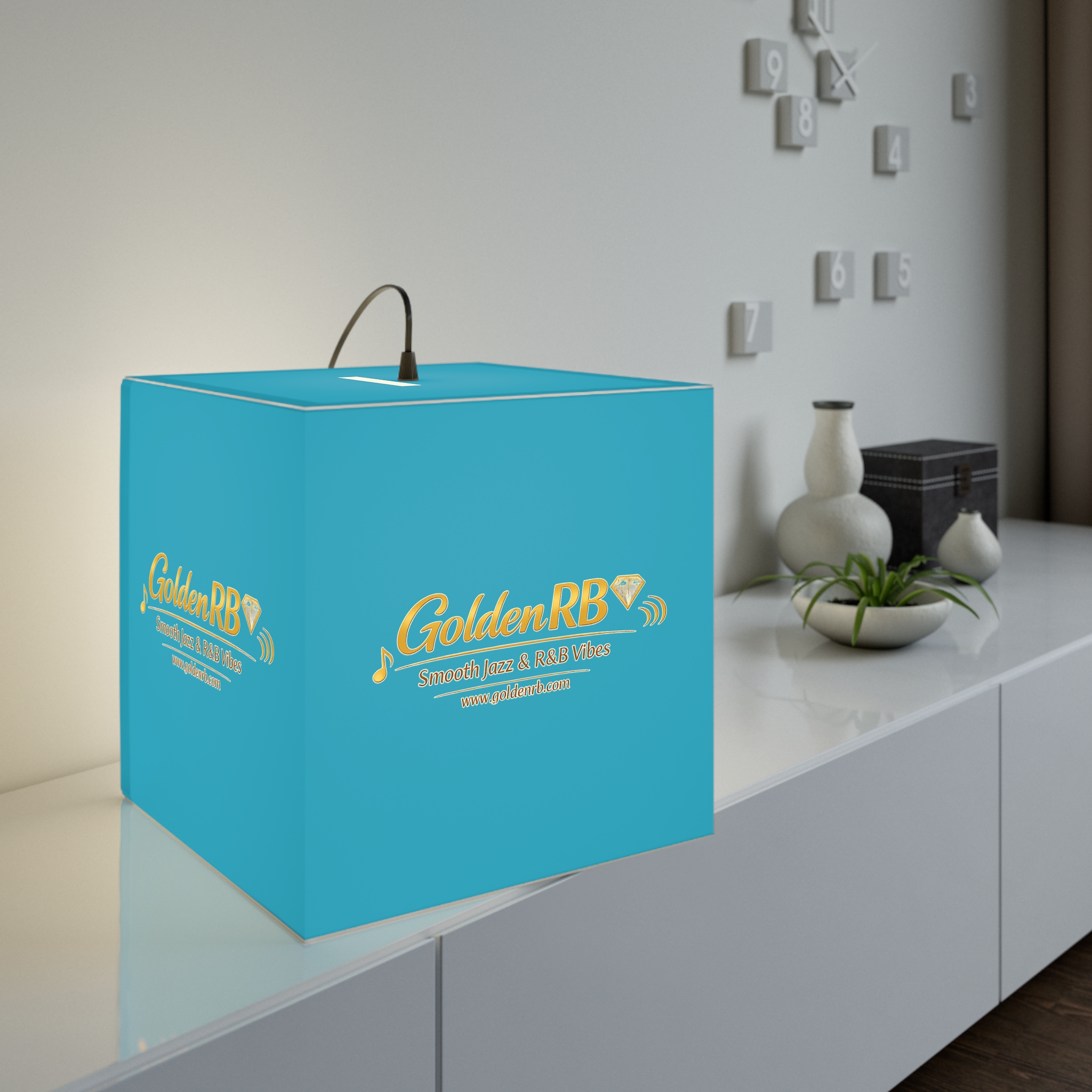Ambient Light Cube Lamp by GoldenRB: Soft Glow Jazz RnB Music Room Decor Cozy Desk or Floor - Image 2