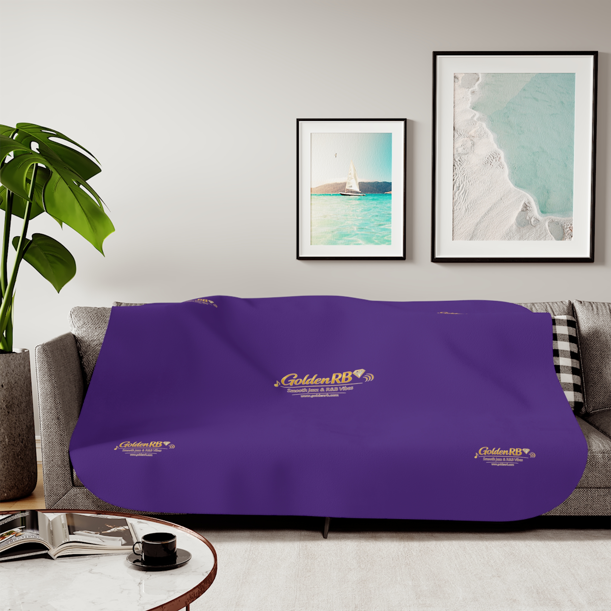 GoldenRB Luxury Sherpa Blanket Ultra Soft Plush Throw Smooth Jazz RnB Cozy Lounge Gift Premium Home Decor - Image 5