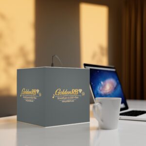 Ambient Light Cube Lamp by GoldenRB: Soft Glow Jazz RnB Music Room Decor Cozy Desk or Floor