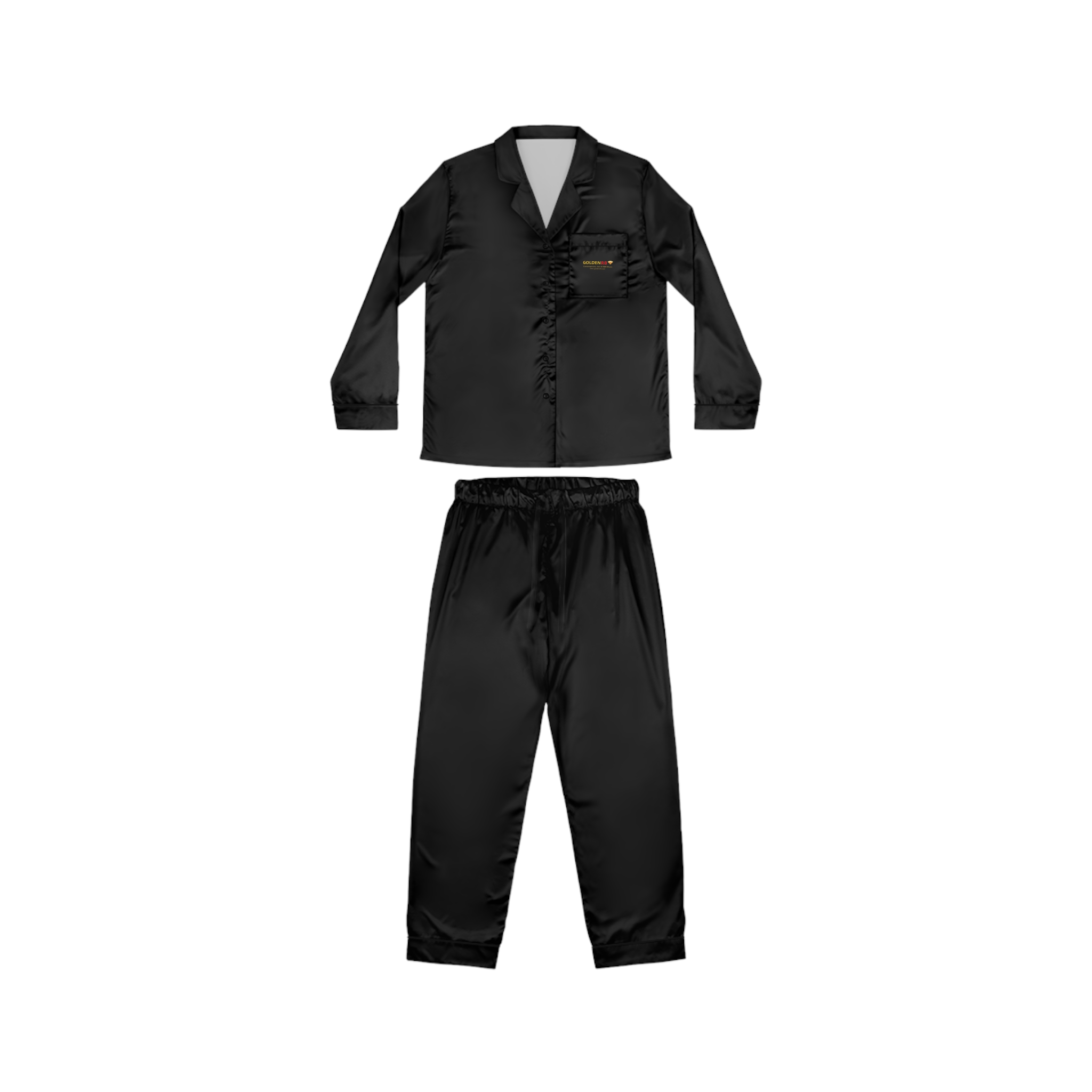Black Satin Pajamas Women Luxury Silk Style Bridal Sleepwear Elegant Loungewear Set