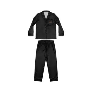 Black Satin Pajamas Women Luxury Silk Style Bridal Sleepwear Elegant Loungewear Set