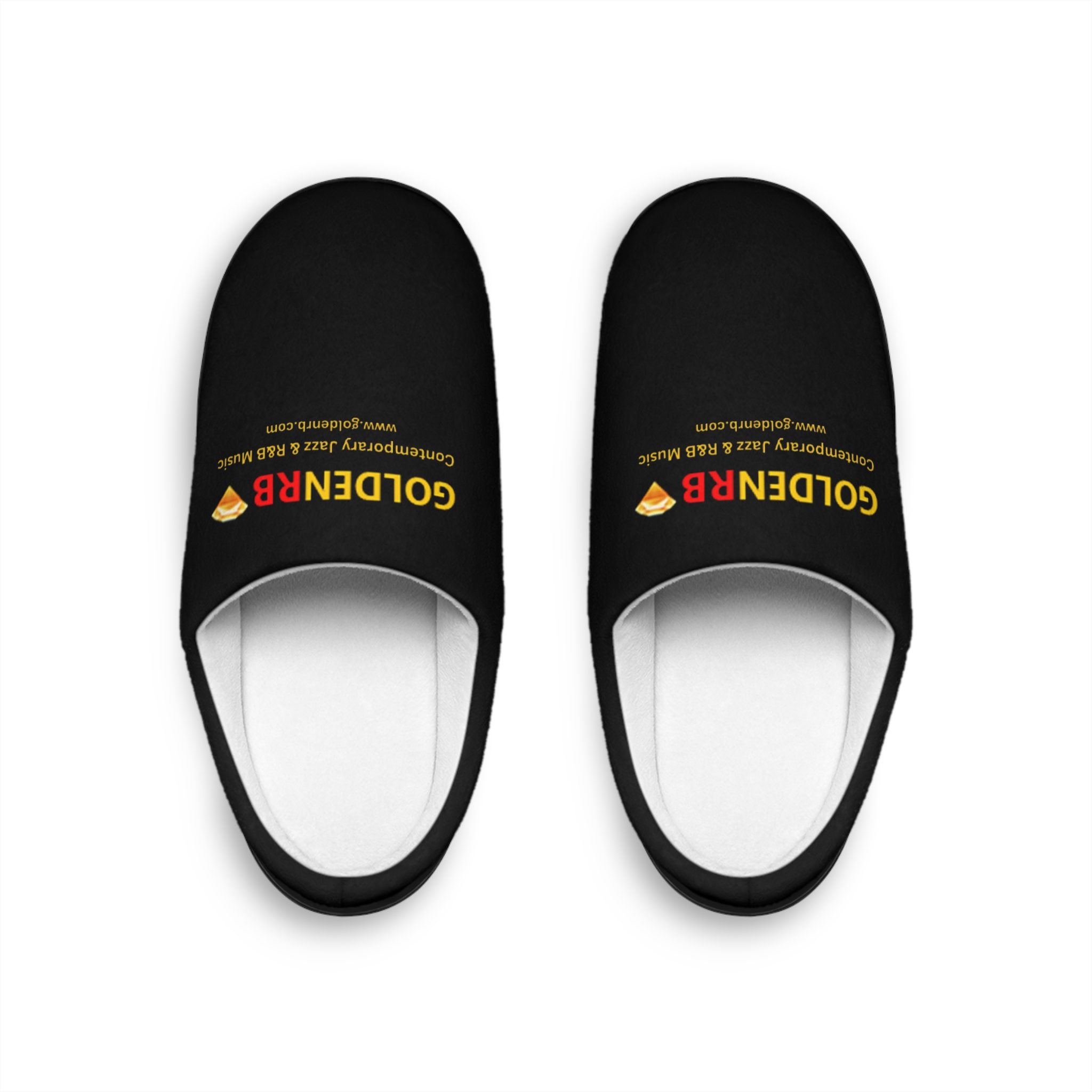 GoldenRB Logo Slippers | Custom Brand Cozy Slippers | Unique Gift Idea | Home Shoes