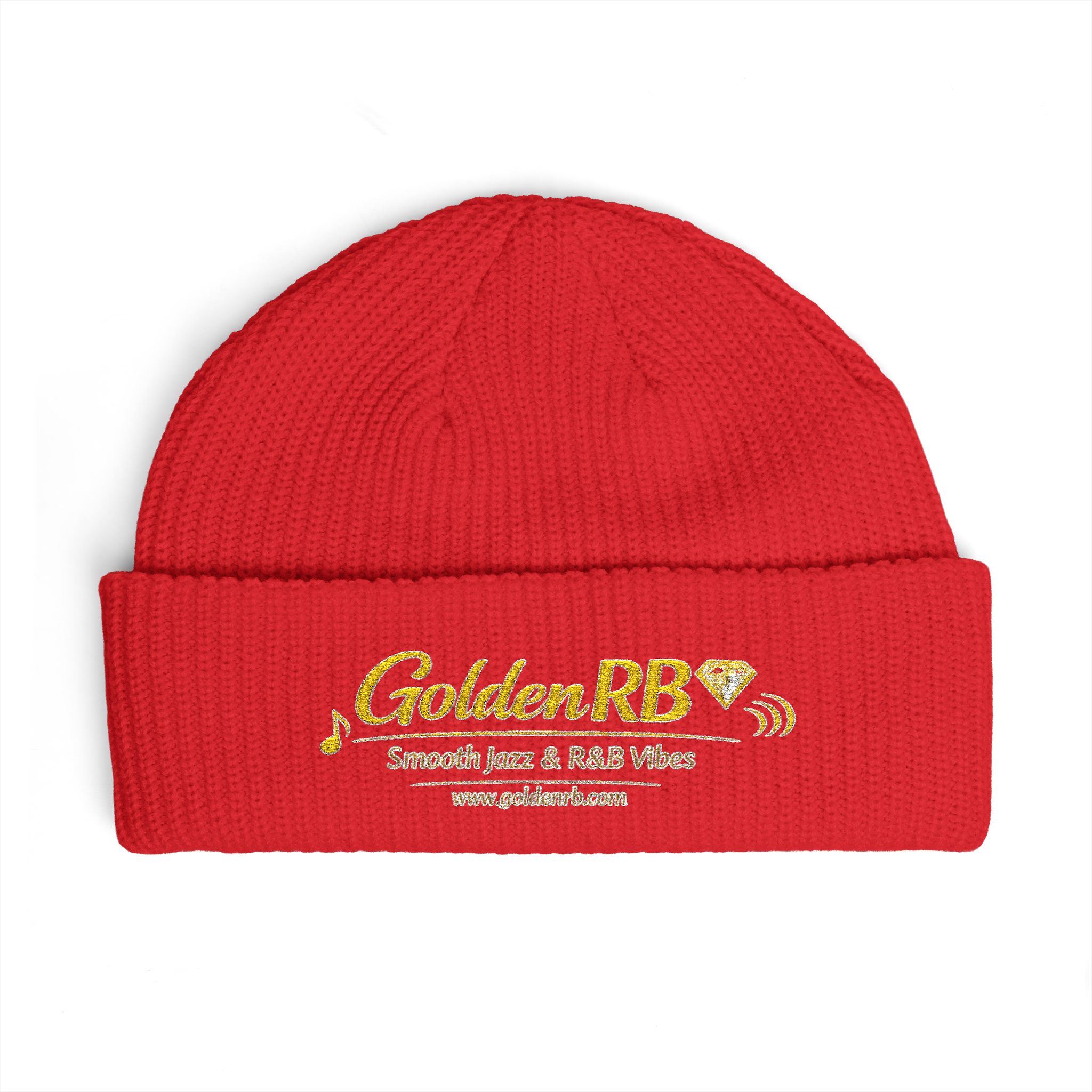 GoldenRB Logo Cuff Beanie | Embroidered Knit Hat